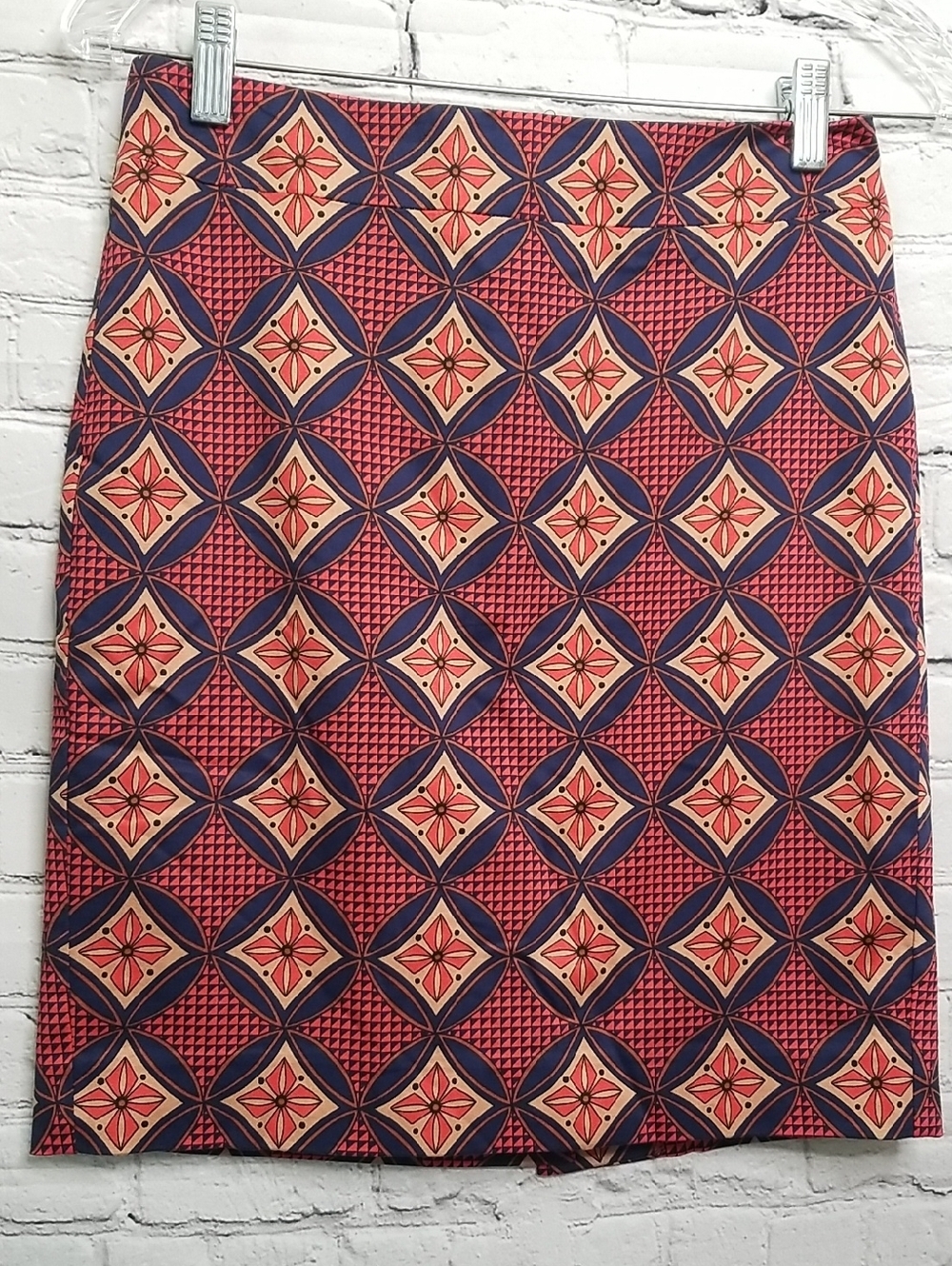 Ann Taylor Petite Skirt Size 0 Patterned Lined Back Zipper